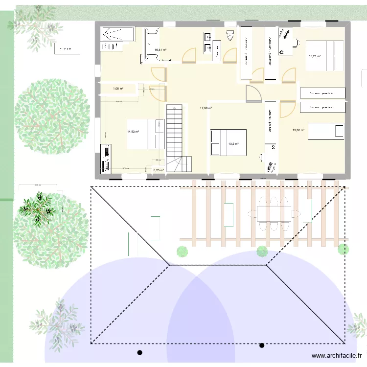 Maison G&eacute;menos. Plan de 