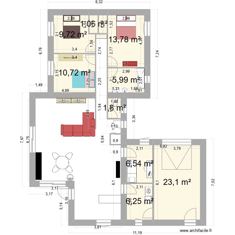 maison impasse des roses. Plan de 0 pièce et 0 m2