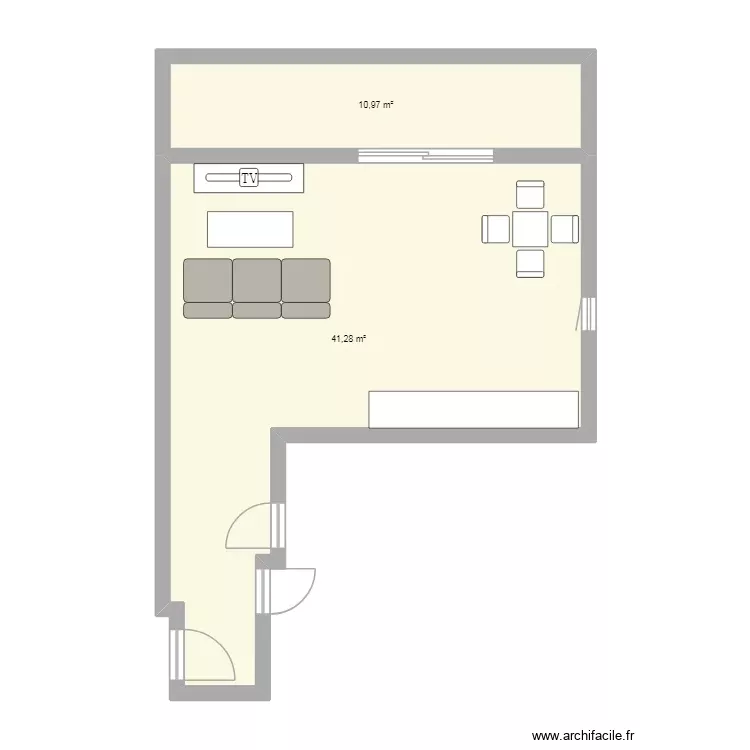 CHRIS. Plan de 2 Pièces et 52 m² CHRIS. Plan de 2 Pièces et 52 m²