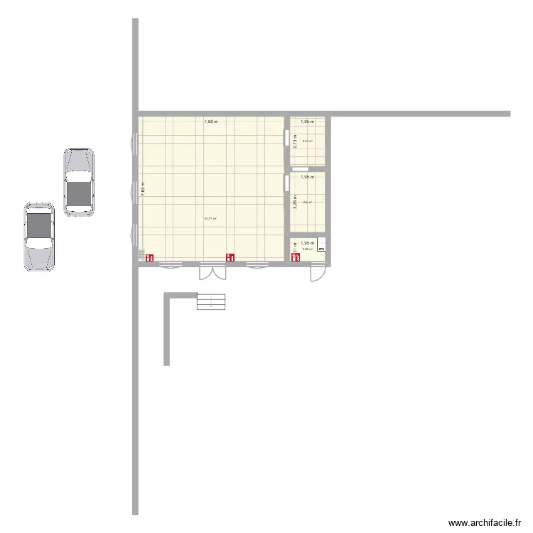 Restauration IJC Existant. Plan de 4 pièces et 76 m² Restauration IJC Existant. Plan de 4 pièces et 76 m²