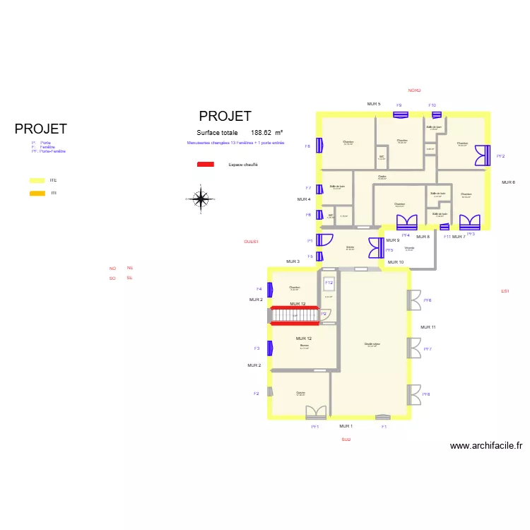 CHEVILLON_ Projet. Plan de 22 et 201 m² CHEVILLON_ Projet. Plan de 22 et 201 m²