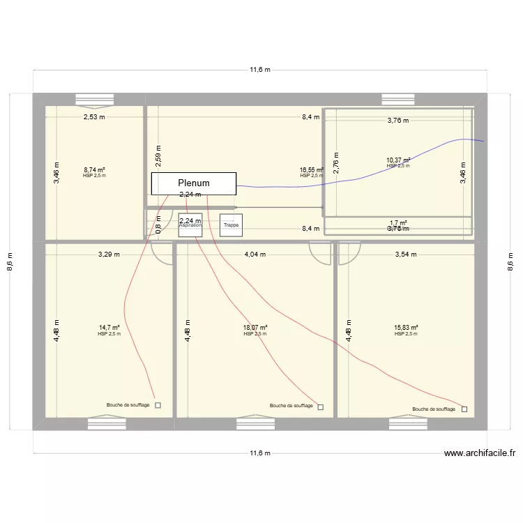 PAC Jacqueline. Plan de 14 et 280 m² PAC Jacqueline. Plan de 14 et 280 m²
