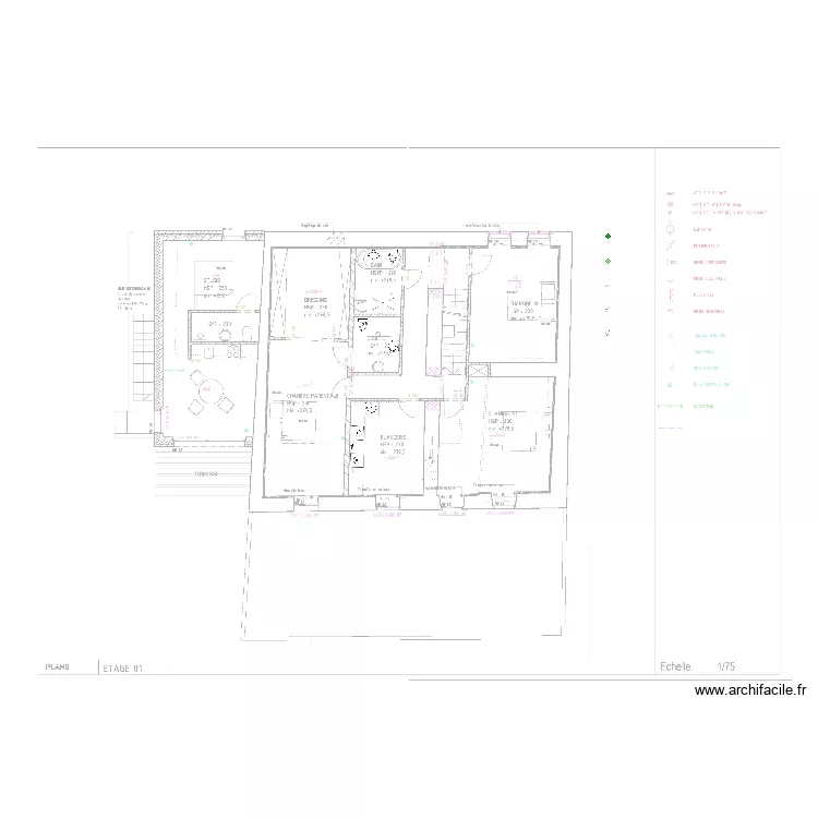 Sanitaire N1. Plan de 