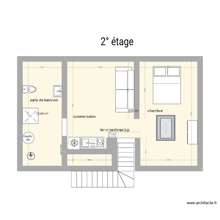 Combles. Plan de 0 pièce et 0 m2