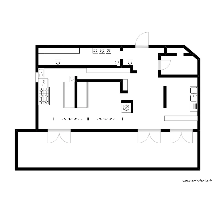 ECOLE VOUNEUIL-SOUS-BIARD. Plan de 