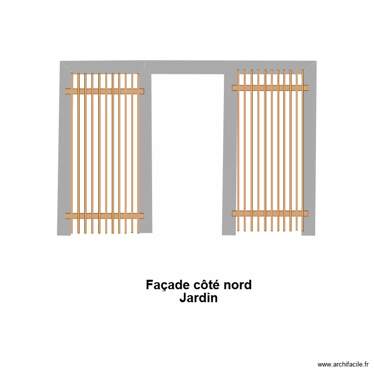 GARAGE COTE JARDIN ET COURS. Plan de 