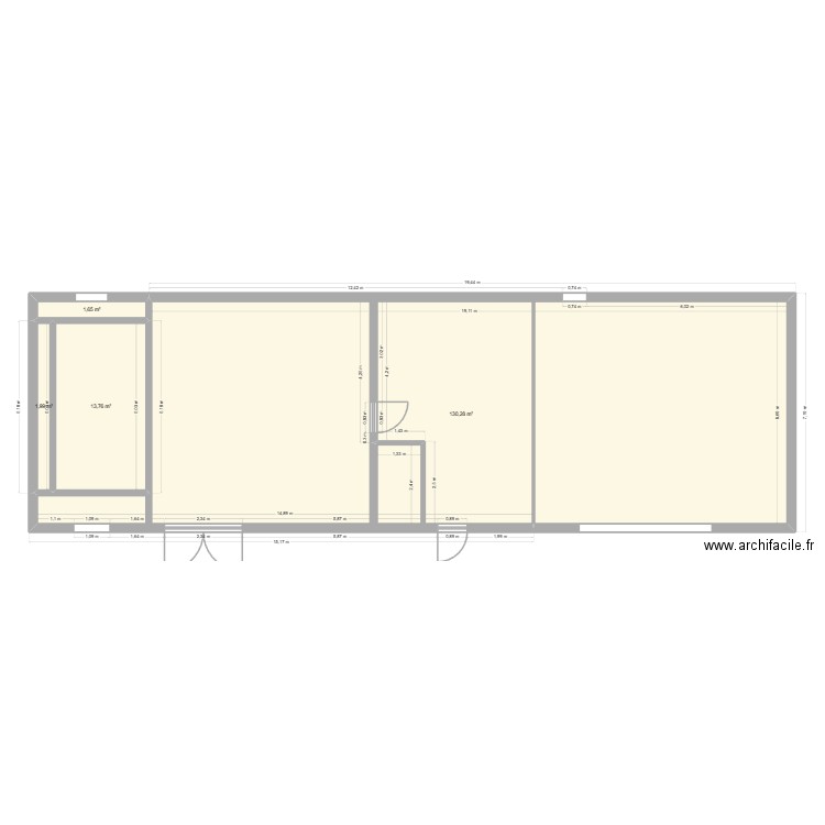 Bergerie-01. Plan de 4 pièces et 148 m2