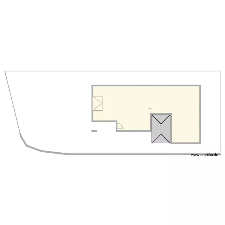 la maize. Plan de 1  et 199 m²