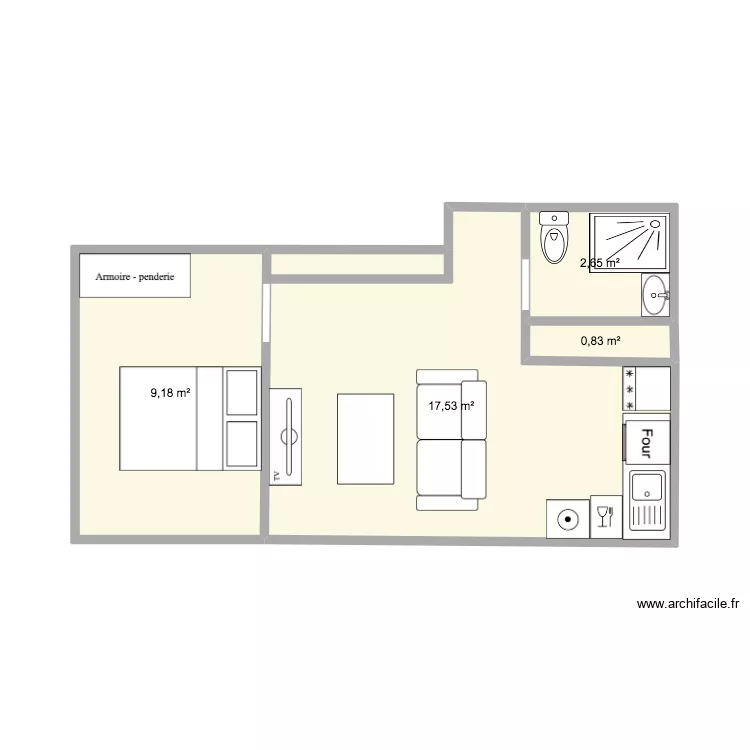 montb&eacute;liard Meubles. Plan de 