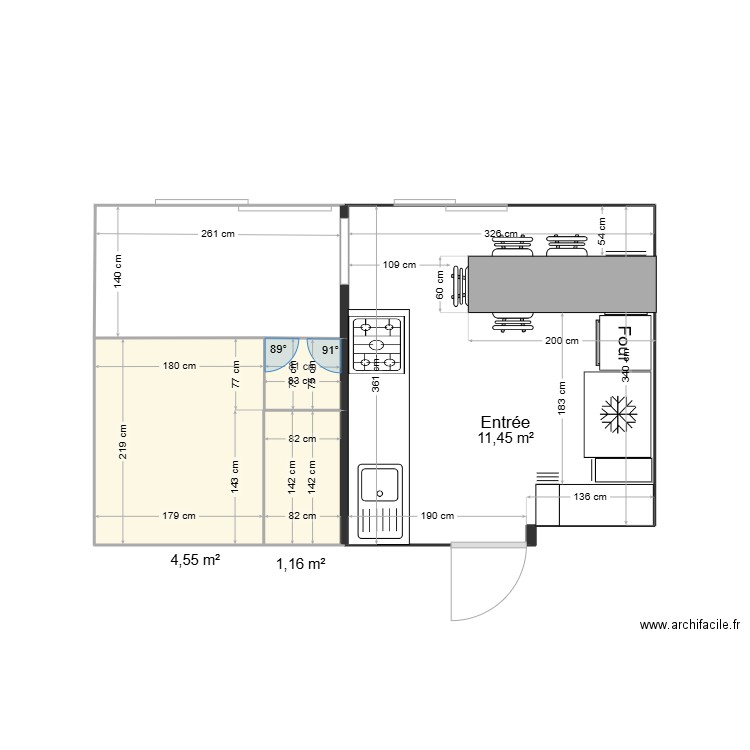 Cuisine 2. Plan de 0 pièce et 0 m2
