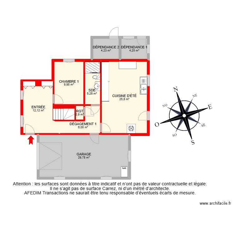 BI 25808-. Plan de 24 pièces et 218 m2
