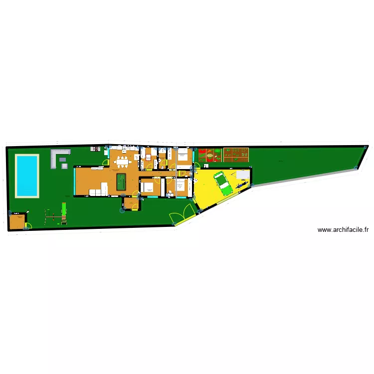 maison cugnaux. Plan de 