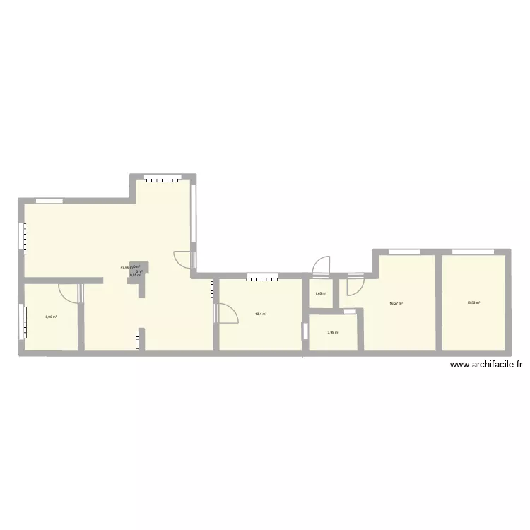 Laison. Plan de 10  et 108 m²