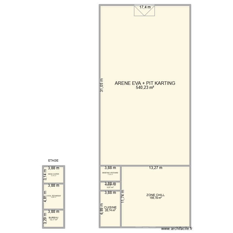 EVA MTP TOURNEZY. Plan de 8 pièces et 783 m2