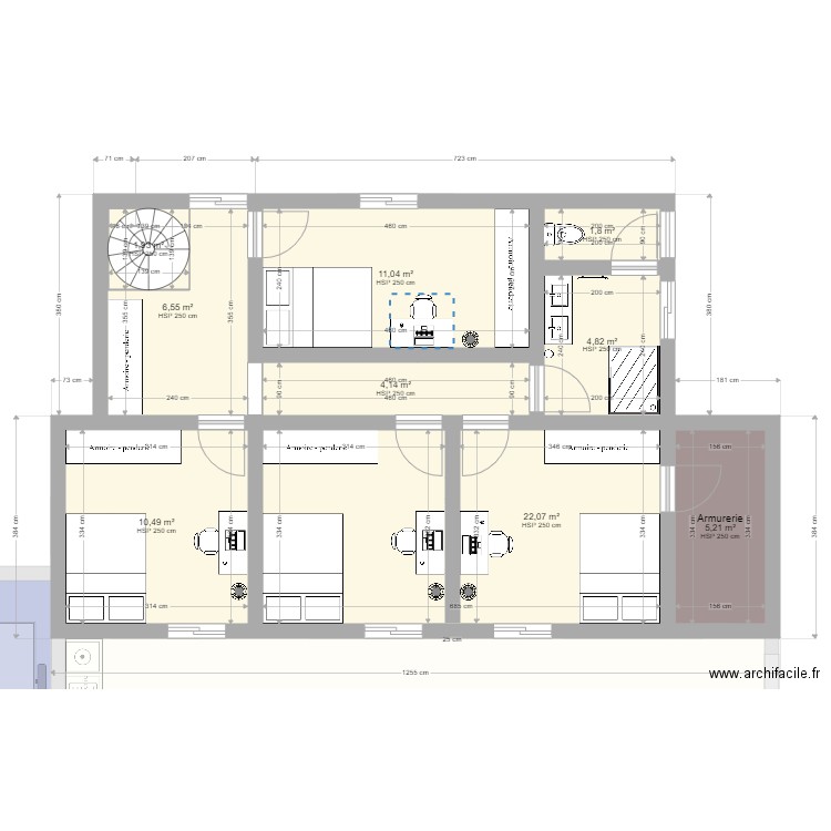 28.01.24. Plan de 16 pièces et 256 m2