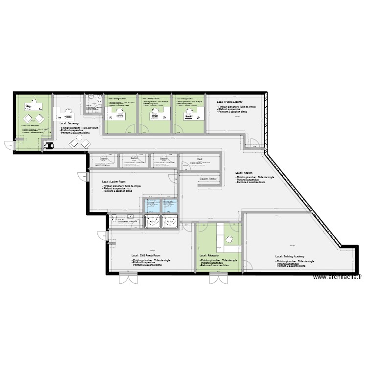 Budgétaire - Mandevco - Cavendish. Plan de 20 pièces et 392 m2