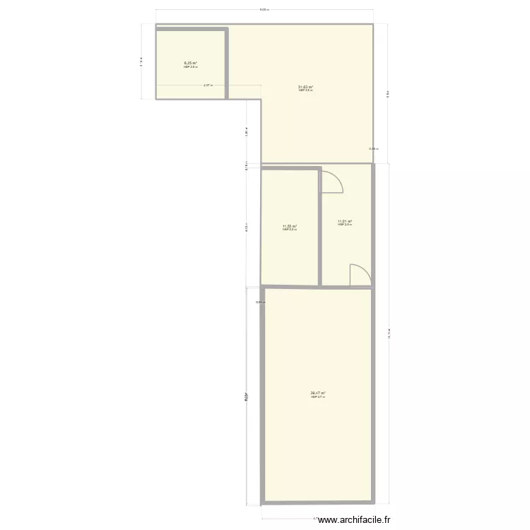 BACQUE. Plan de 5  et 102 m²