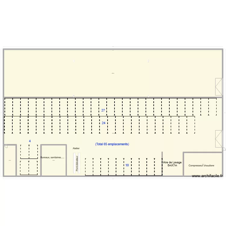 baud 1/2 milieu SAS. Plan de 