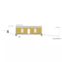 Fa&ccedil;ade sud-ouest barbouill&eacute;