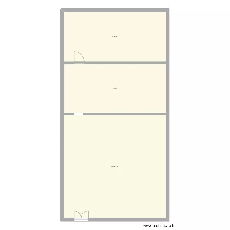 Abri. Plan de 3 Pièces et 198 m² Abri. Plan de 3 Pièces et 198 m²