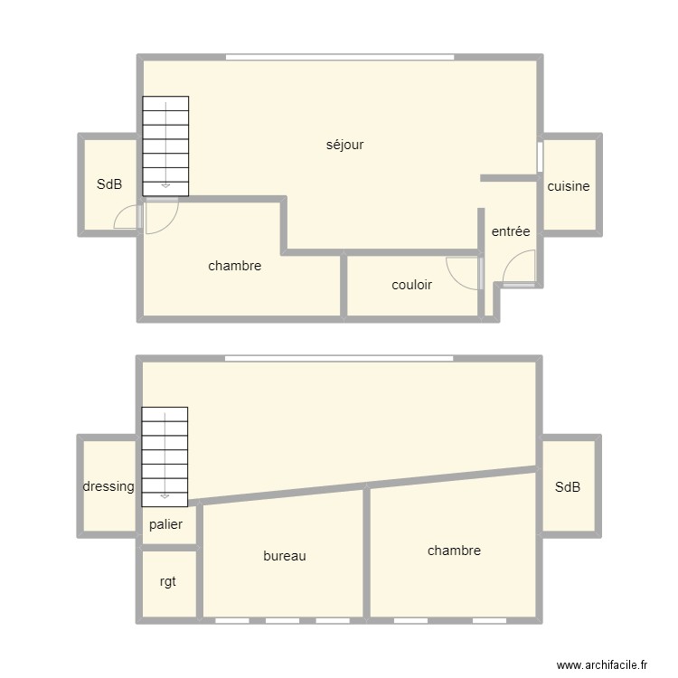 ingigliardi. Plan de 11 pièces et 65 m2