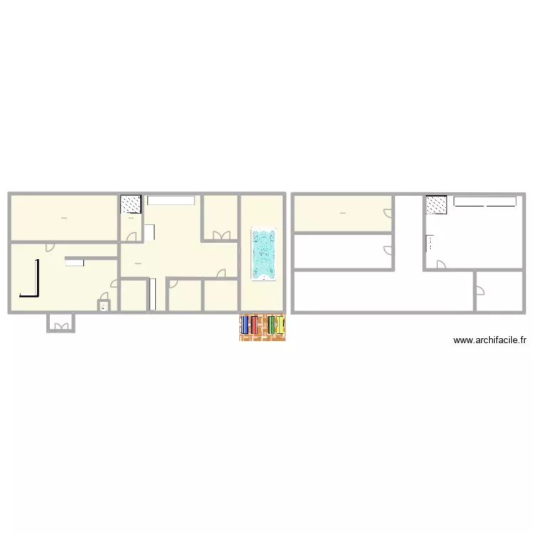 expos&eacute; 59. Plan de 5  et 407 m²