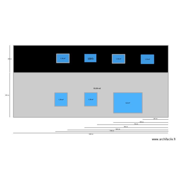Facade Ouest. Plan de 0 pièce et 0 m2