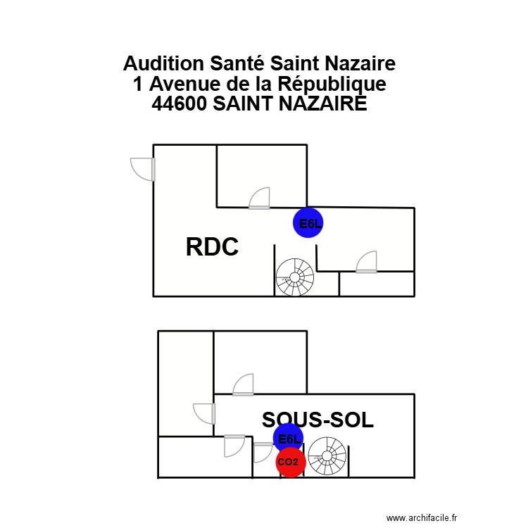 Plan zone Sonova St Nazaire. Plan de 4 pièces et 18 m2