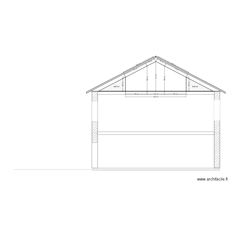 DP3 - Plan de coupe. Plan de 0 pièce et 0 m2