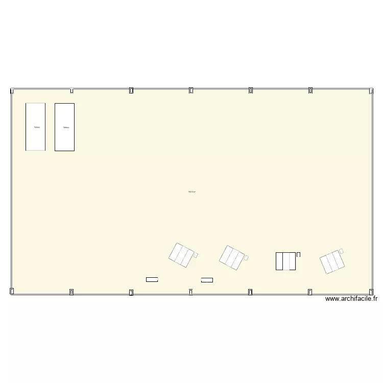 Garage extension. Plan de 1 Pièce et 746 m² Garage extension. Plan de 1 Pièce et 746 m²