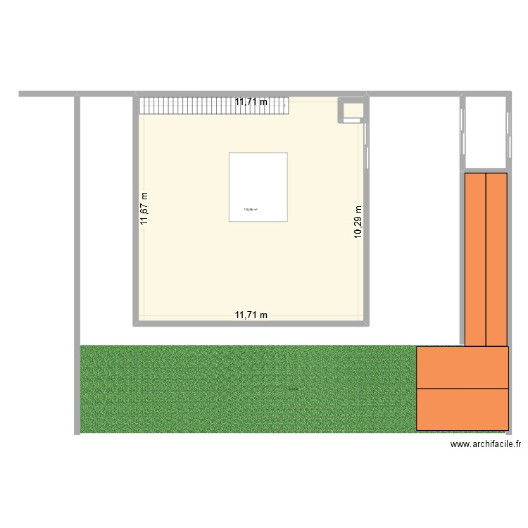 vandrezane. Plan de 1 pièce et 136 m2