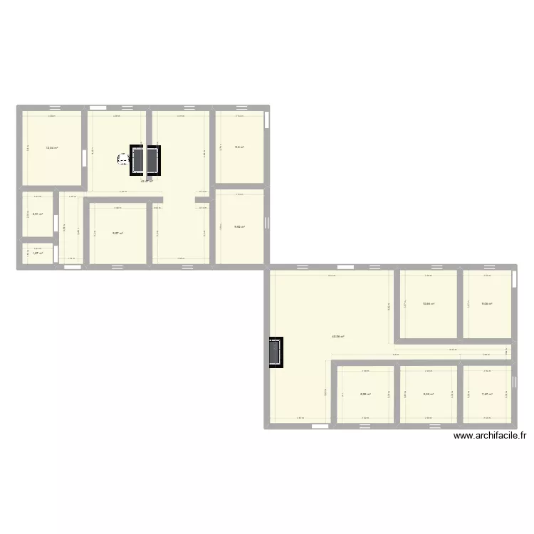 maison chepoix. Plan de 13  et 180 m²