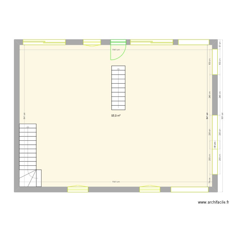 Projet 2. Plan de 2 pièces et 192 m2