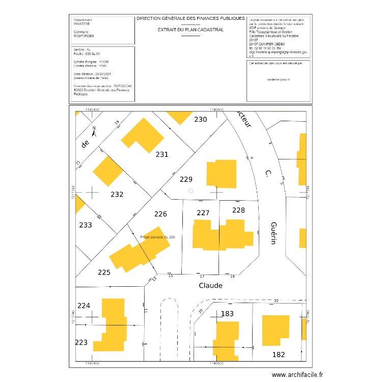 Plan cadastrale LECARPENTIER. Plan de 0 pièce et 0 m2