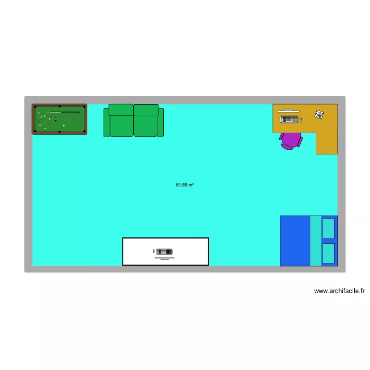 louis. Plan de 1  et 62 m²