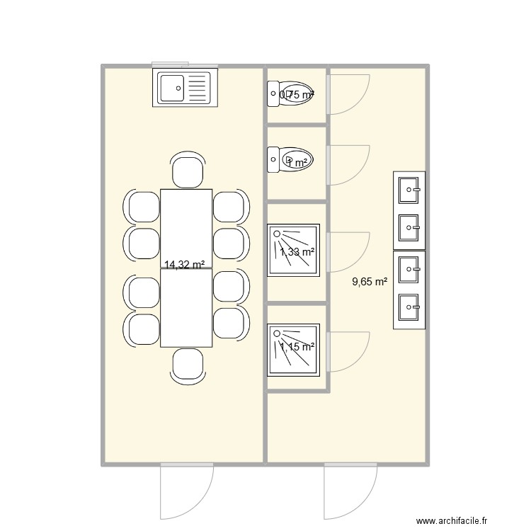 VIVIALYS CHANTIER LA VERPILLIERE. Plan de 6 pièces et 28 m2
