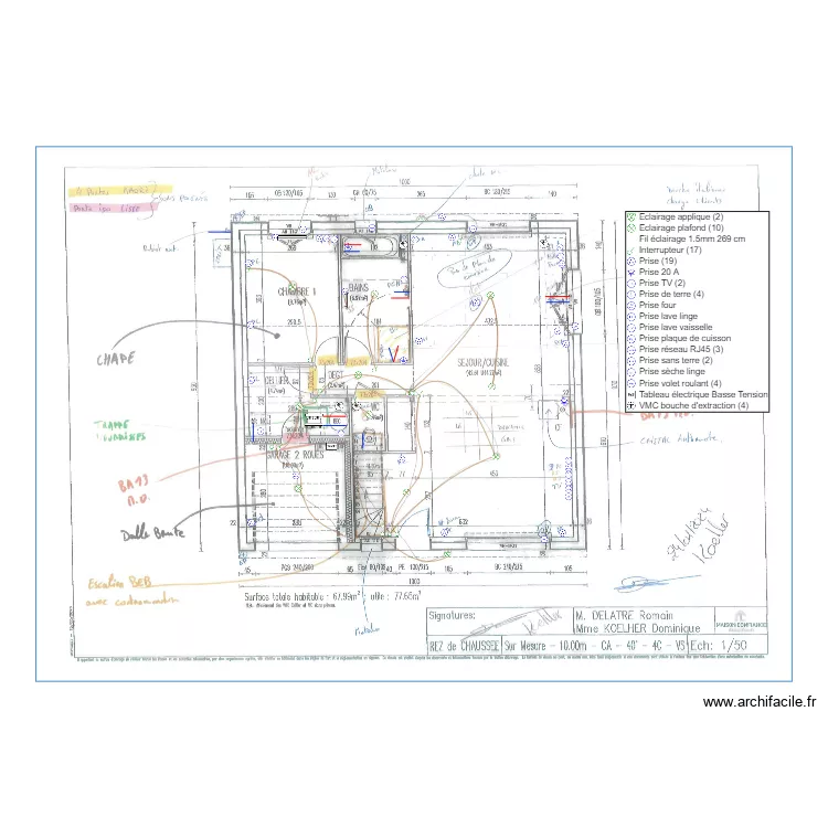 DELATRE RDC. Plan de 