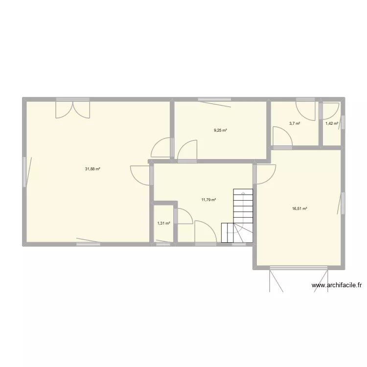petra prinslaan rdc. Plan de 7 Pièces et 76 m²
