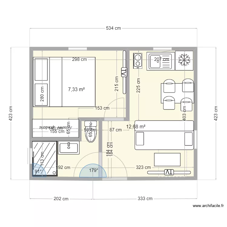 STUDIO DANOU. Plan de 