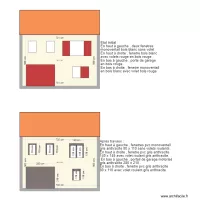 Plan fa&ccedil;ade cot&eacute; est sud 