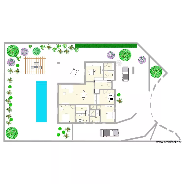 Projet 3 -inversé. Plan de 18 pièces et 183 m² Projet 3 -inversé. Plan de 18 pièces et 183 m²