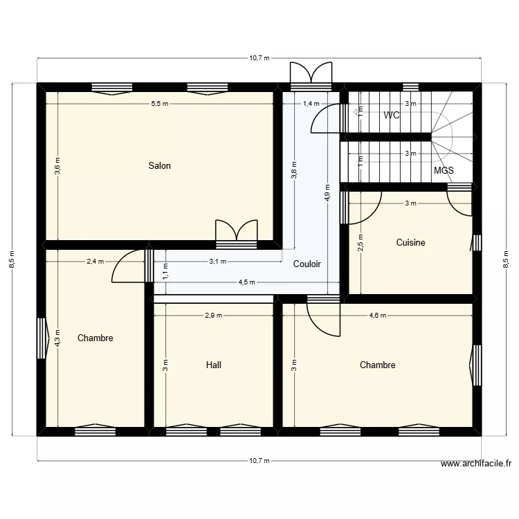 Plan de 10.8mx8.5m Client 41 42 76 39. Plan de 