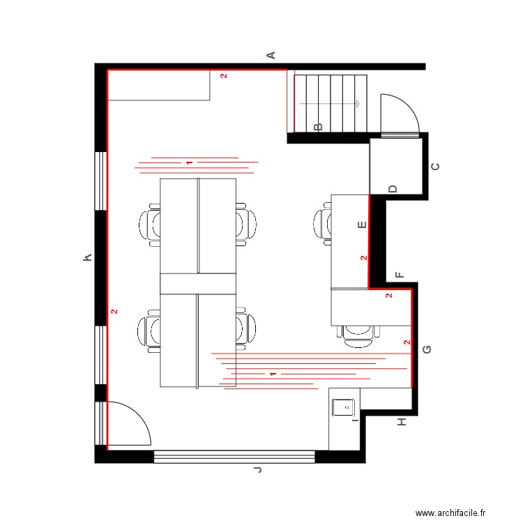 Grondin Plan de pose. Plan de 0 pièce et 0 m2