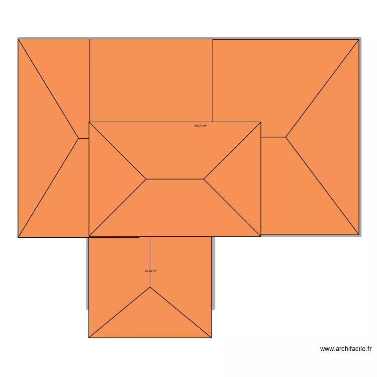 SUY BLANC toit. Plan de 2  et 177 m²