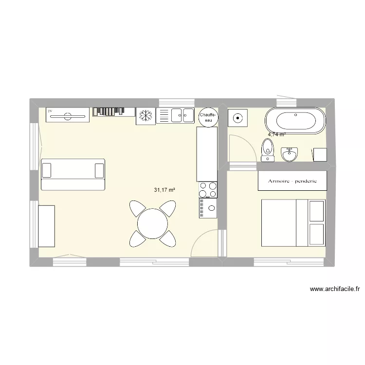 chalet 1. Plan de 
