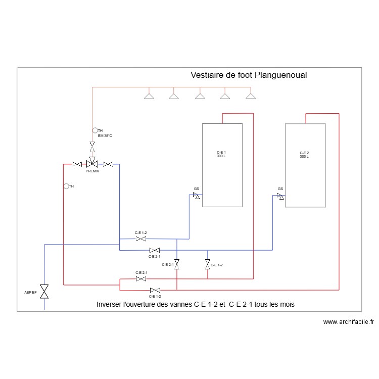 SCHEMA VESTIAIRE DE FOOT PLANGUENOUAL. Plan de 0 pièce et 0 m2