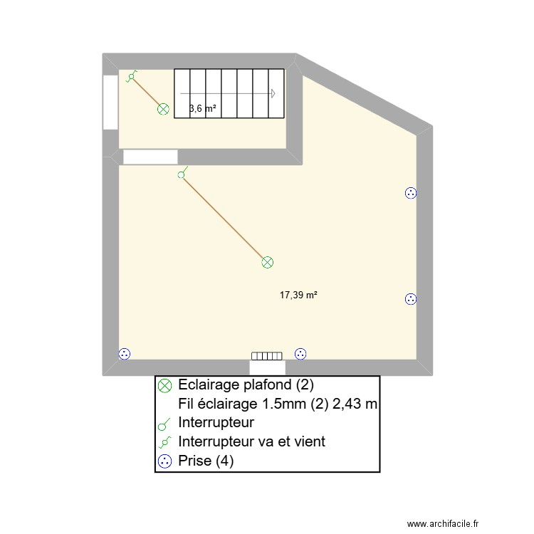 maison adri 2. Plan de 2 pièces et 21 m2