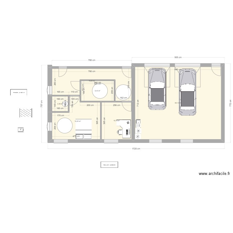 garage 1. Plan de 0 pièce et 0 m2