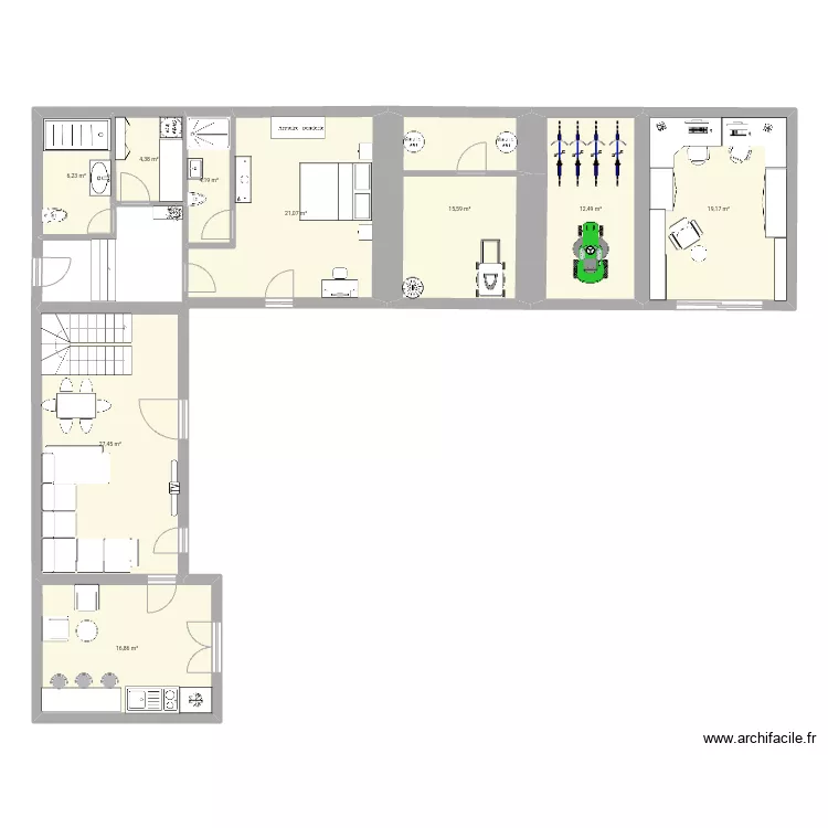 Ailsa's downstairs longterm plan. Plan de 