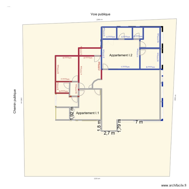 Appartement III.2. Plan de 10 pièces et 145 m2